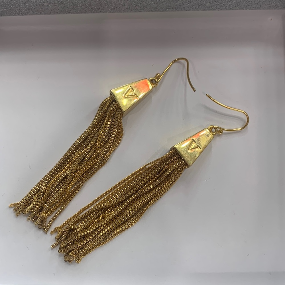 Vince Camuto Gold Fringe Earrings